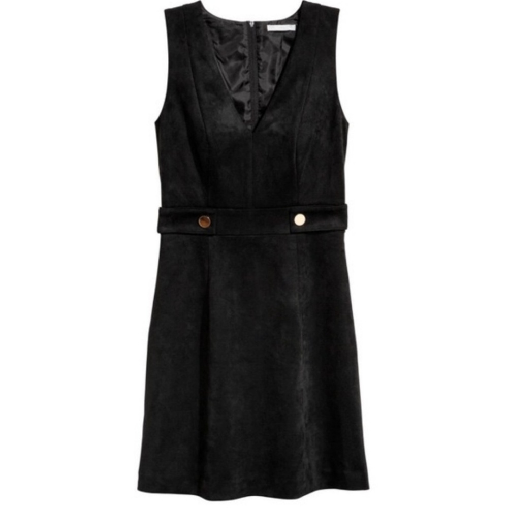 H&M Black Suede Work Dress
